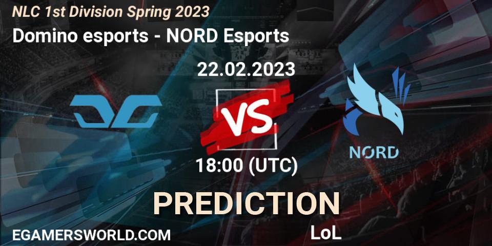 Domino esports - NORD Esports: ennuste. 22.02.23, LoL, NLC 1st Division Spring 2023
