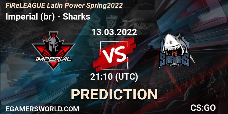 Imperial (br) - Sharks: ennuste. 13.03.2022 at 21:10, Counter-Strike (CS2), FiReLEAGUE Latin Power Spring 2022