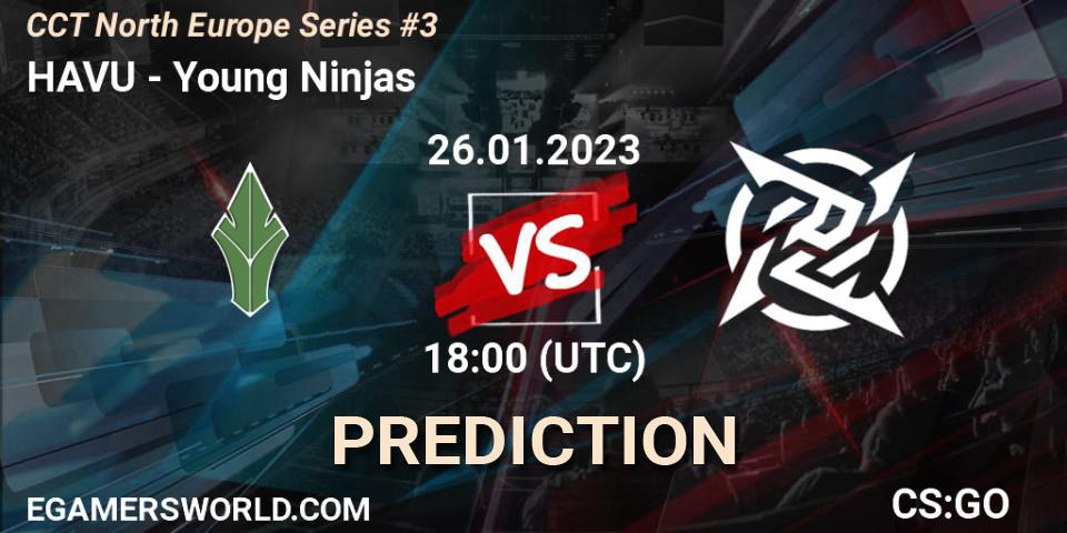 HAVU - Young Ninjas: ennuste. 26.01.2023 at 18:00, Counter-Strike (CS2), CCT North Europe Series #3