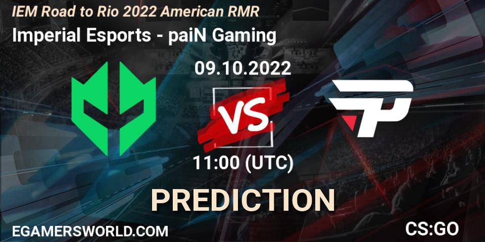 Imperial Esports - paiN Gaming: ennuste. 09.10.2022 at 11:00, Counter-Strike (CS2), IEM Road to Rio 2022 American RMR