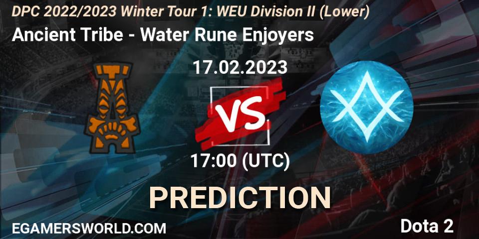 Ancient Tribe - Water Rune Enjoyers: ennuste. 17.02.23, Dota 2, DPC 2022/2023 Winter Tour 1: WEU Division II (Lower)