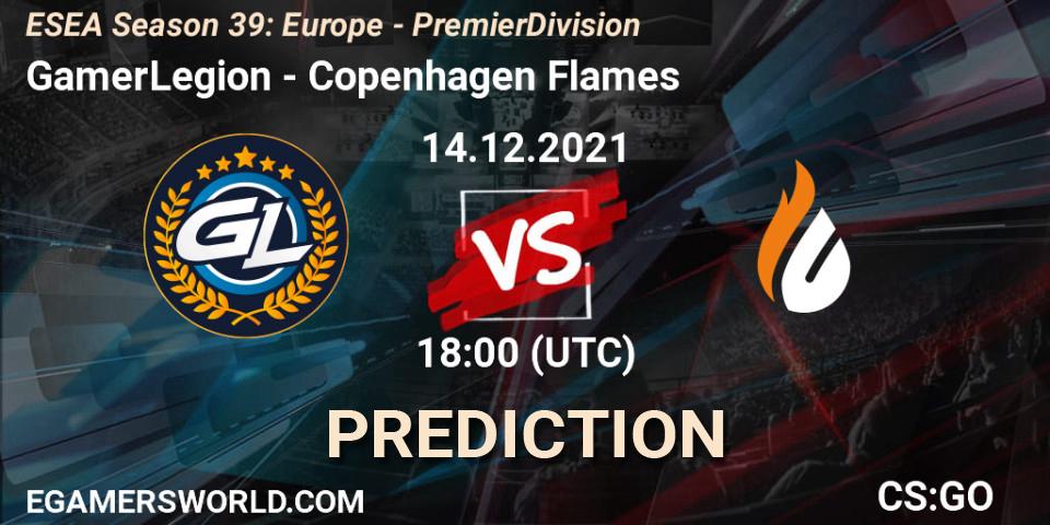 GamerLegion - Copenhagen Flames: ennuste. 14.12.2021 at 18:00, Counter-Strike (CS2), ESEA Season 39: Europe - Premier Division