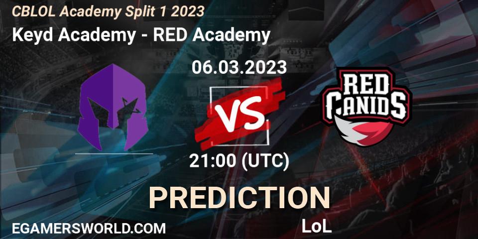 Keyd Academy - RED Academy: ennuste. 06.03.2023 at 21:00, LoL, CBLOL Academy Split 1 2023