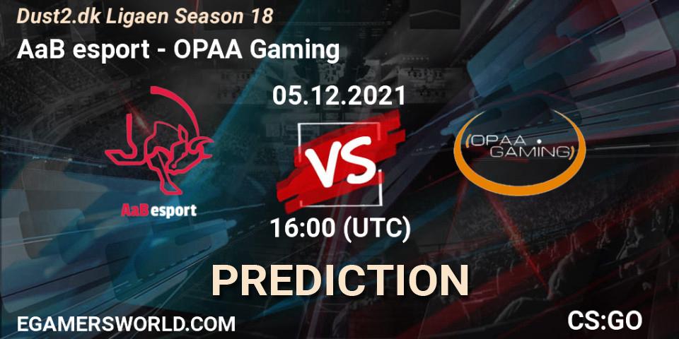 AaB esport - OPAA Gaming: ennuste. 05.12.2021 at 16:00, Counter-Strike (CS2), Dust2.dk Ligaen Season 18