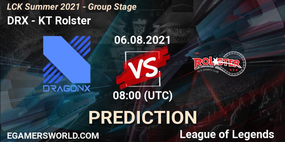 DRX - KT Rolster: ennuste. 06.08.21, LoL, LCK Summer 2021 - Group Stage