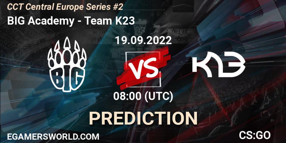 BIG Academy - Team K23: ennuste. 19.09.2022 at 08:00, Counter-Strike (CS2), CCT Central Europe Series #2