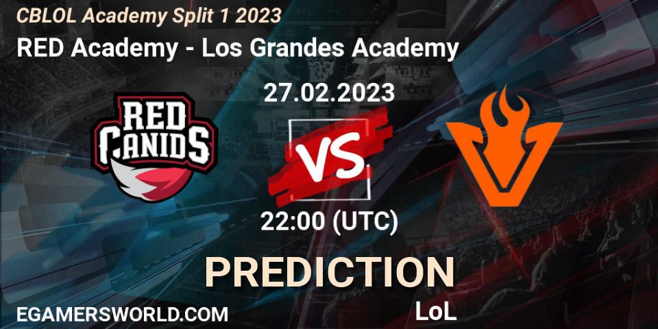 RED Academy - Los Grandes Academy: ennuste. 27.02.2023 at 22:00, LoL, CBLOL Academy Split 1 2023