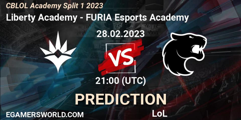 Liberty Academy - FURIA Esports Academy: ennuste. 28.02.23, LoL, CBLOL Academy Split 1 2023