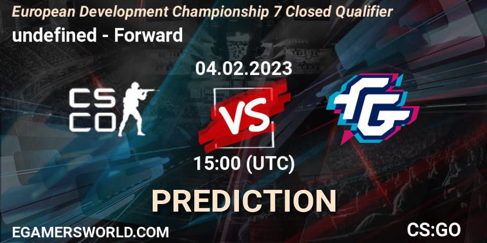 undefined - Forward: ennuste. 04.02.23, CS2 (CS:GO), European Development Championship 7 Closed Qualifier