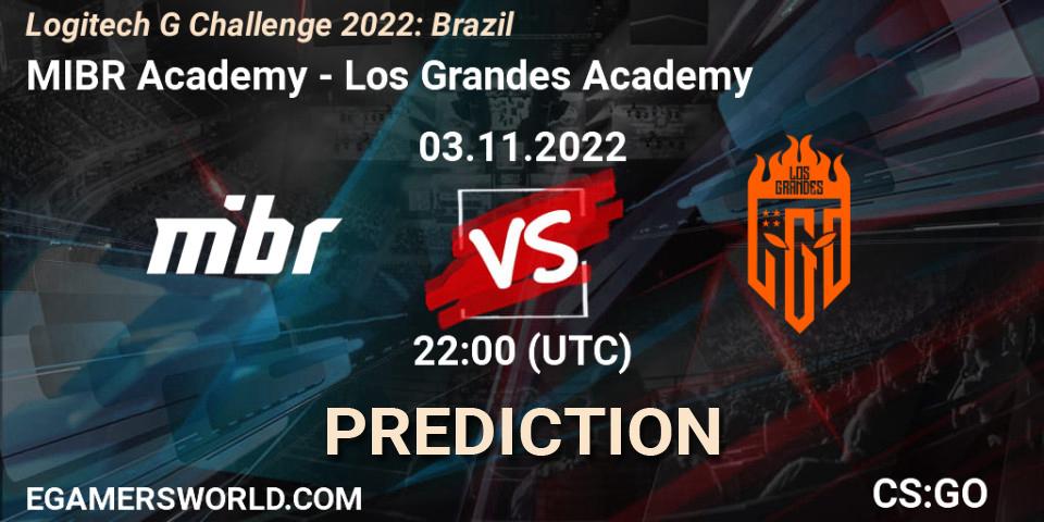 MIBR Academy - Los Grandes Academy: ennuste. 03.11.2022 at 22:00, Counter-Strike (CS2), Logitech G Challenge 2022: Brazil
