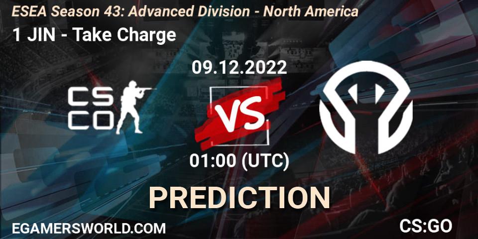 1 JIN - Take Charge: ennuste. 09.12.22, CS2 (CS:GO), ESEA Season 43: Advanced Division - North America