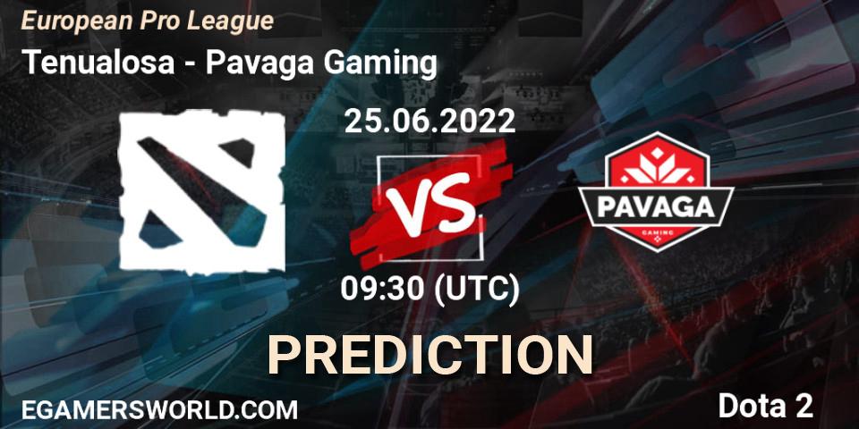 Tenualosa - Pavaga Gaming: ennuste. 25.06.22, Dota 2, European Pro League