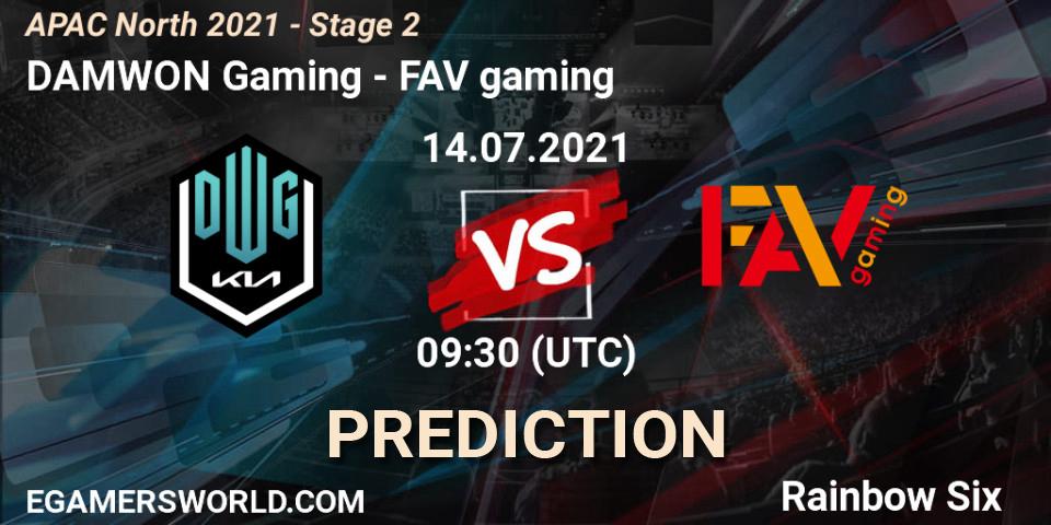 DAMWON Gaming - FAV gaming: ennuste. 14.07.2021 at 09:30, Rainbow Six, APAC North 2021 - Stage 2