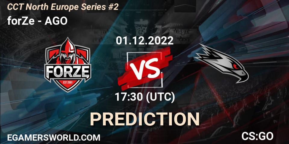 forZe - AGO: ennuste. 01.12.22, CS2 (CS:GO), CCT North Europe Series #2