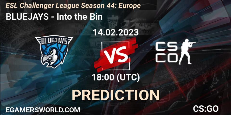 BLUEJAYS - Into the Bin: ennuste. 20.02.23, CS2 (CS:GO), ESL Challenger League Season 44: Europe