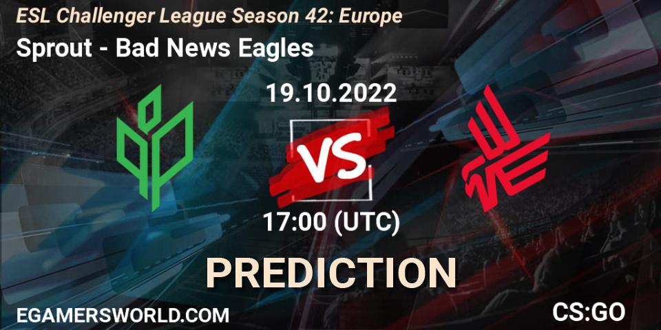 Sprout - Bad News Eagles: ennuste. 19.10.2022 at 17:00, Counter-Strike (CS2), ESL Challenger League Season 42: Europe