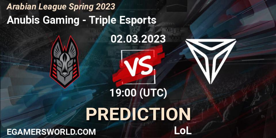 Anubis Gaming - Triple Esports: ennuste. 09.02.23, LoL, Arabian League Spring 2023