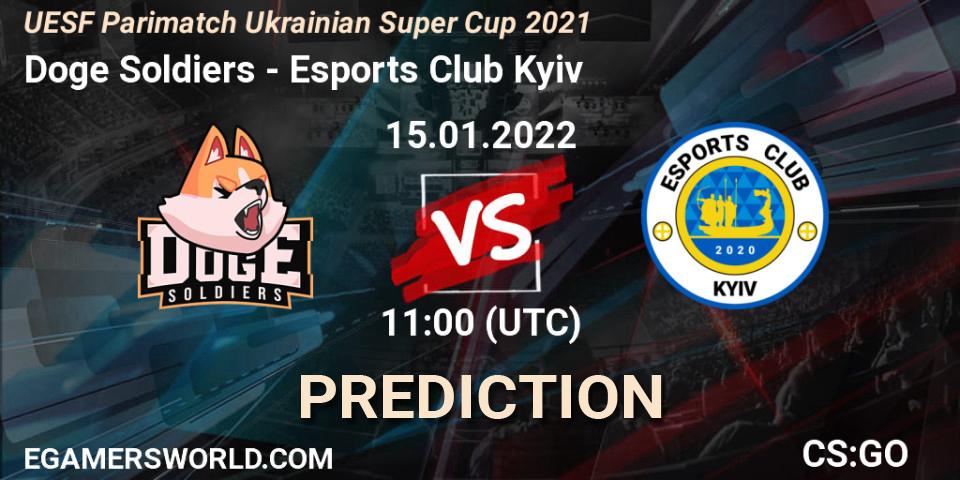 Doge Soldiers - Esports Club Kyiv: ennuste. 15.01.2022 at 11:10, Counter-Strike (CS2), UESF Ukrainian Super Cup 2021