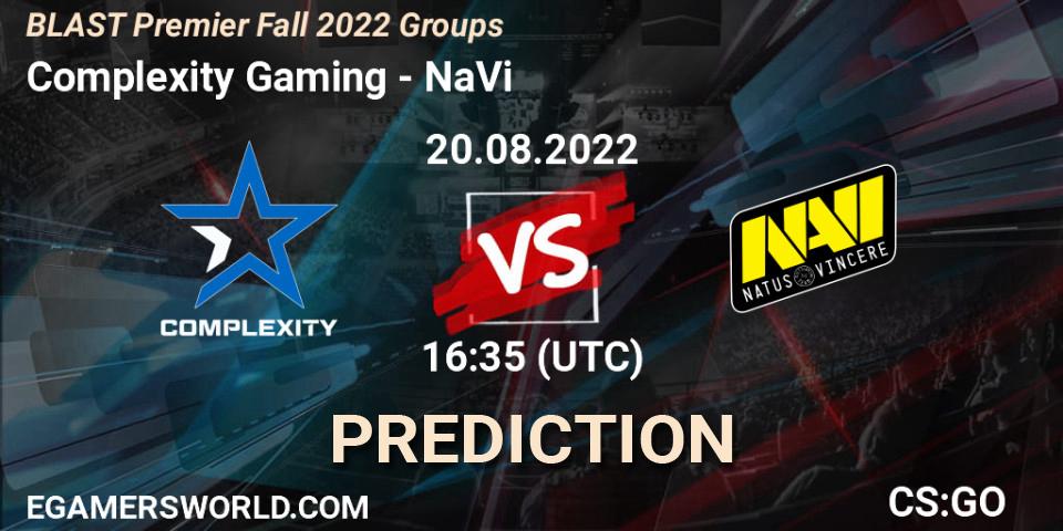 Complexity Gaming - NaVi: ennuste. 20.08.22, CS2 (CS:GO), BLAST Premier Fall 2022 Groups