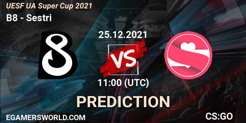 B8 - Sestri: ennuste. 25.12.2021 at 11:00, Counter-Strike (CS2), UESF Ukrainian Super Cup 2021