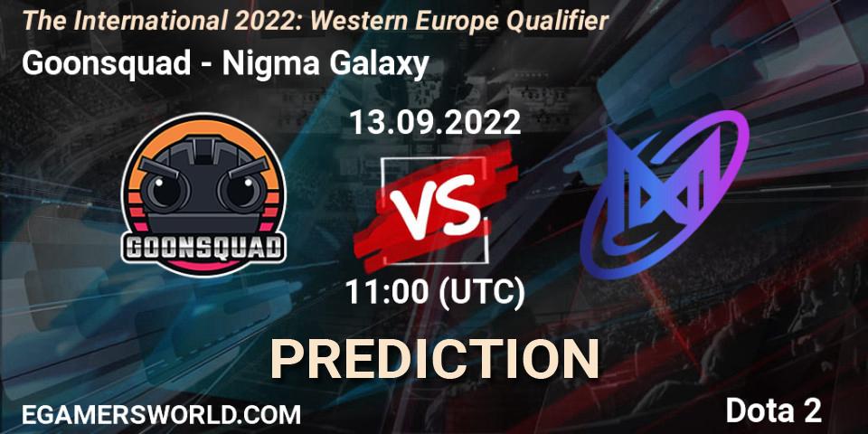 Goonsquad - Nigma Galaxy: ennuste. 13.09.22, Dota 2, The International 2022: Western Europe Qualifier