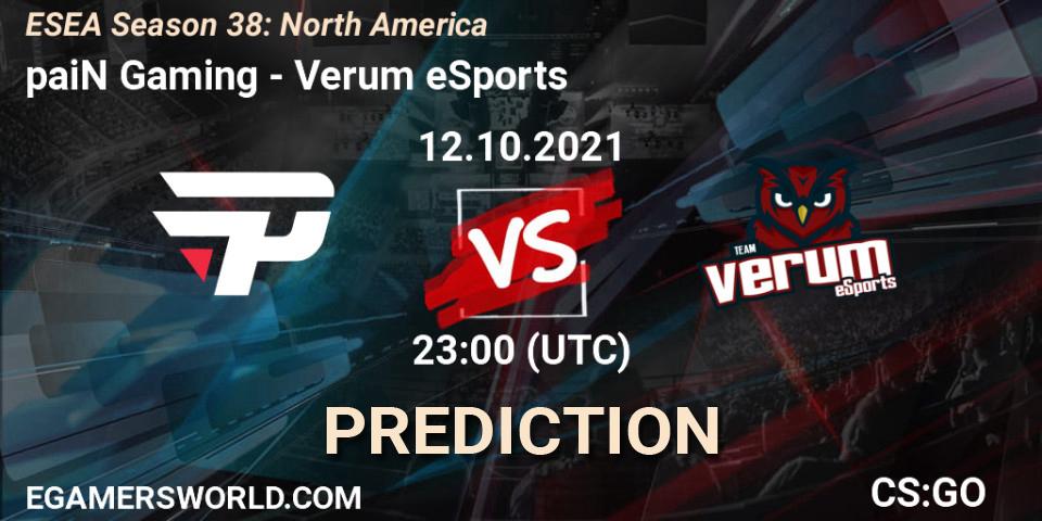 ChocoCheck - Verum eSports: ennuste. 13.10.2021 at 00:00, Counter-Strike (CS2), ESEA Season 38: North America 