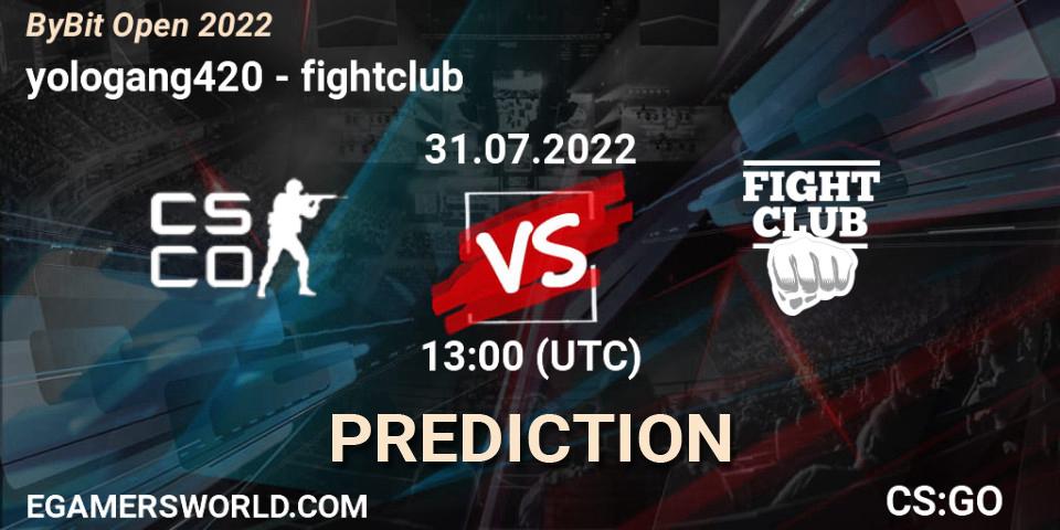 yologang420 - fightclub: ennuste. 31.07.22, CS2 (CS:GO), Esportal Bybit Open 2022