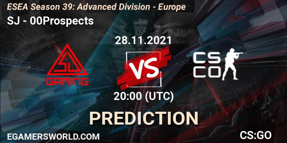 SJ - 00Prospects: ennuste. 28.11.21, CS2 (CS:GO), ESEA Season 39: Advanced Division - Europe