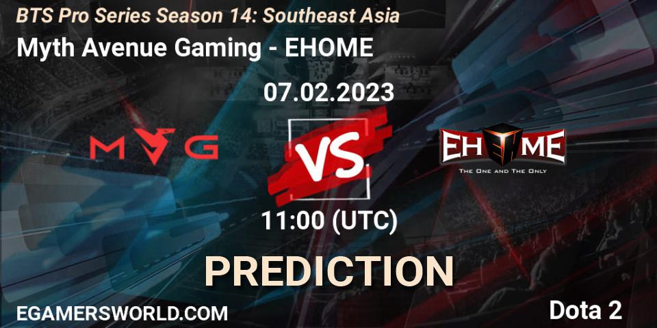 Myth Avenue Gaming - EHOME: ennuste. 07.02.23, Dota 2, BTS Pro Series Season 14: Southeast Asia