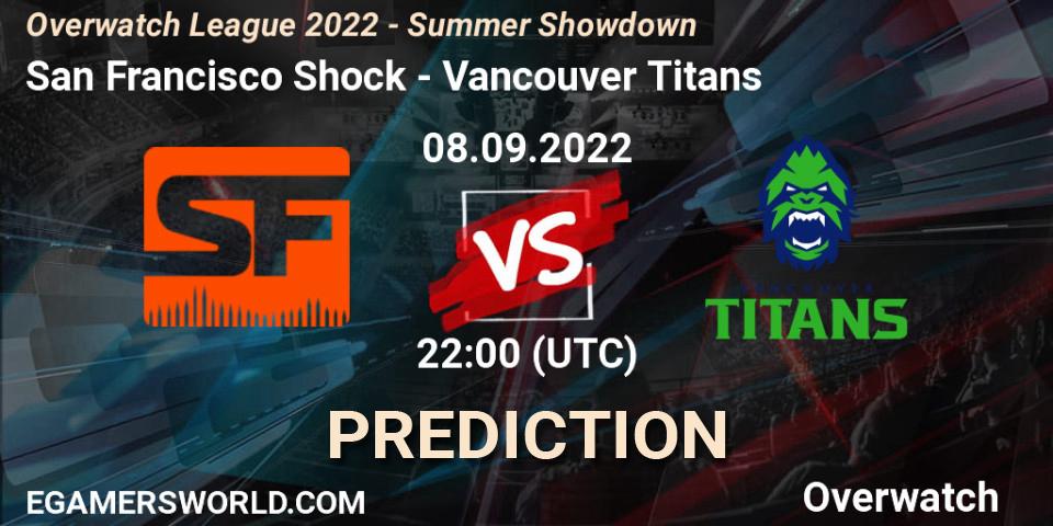 San Francisco Shock - Vancouver Titans: ennuste. 08.09.22, Overwatch, Overwatch League 2022 - Summer Showdown