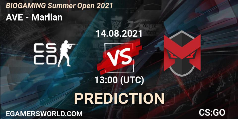 AVE - Marlian: ennuste. 14.08.2021 at 13:30, Counter-Strike (CS2), BIOGAMING Summer Open 2021