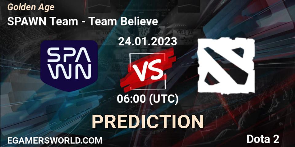 SPAWN Team - Team Believe: ennuste. 24.01.23, Dota 2, Golden Age