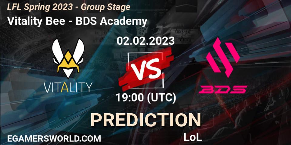 Vitality Bee - BDS Academy: ennuste. 02.02.2023 at 19:00, LoL, LFL Spring 2023 - Group Stage