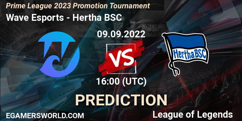 Wave Esports - Hertha BSC: ennuste. 13.09.2022 at 16:00, LoL, Prime League 2023 Promotion Tournament