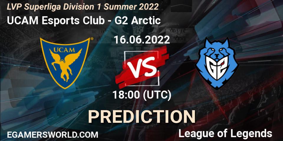 UCAM Esports Club - G2 Arctic: ennuste. 16.06.2022 at 18:00, LoL, LVP Superliga Division 1 Summer 2022