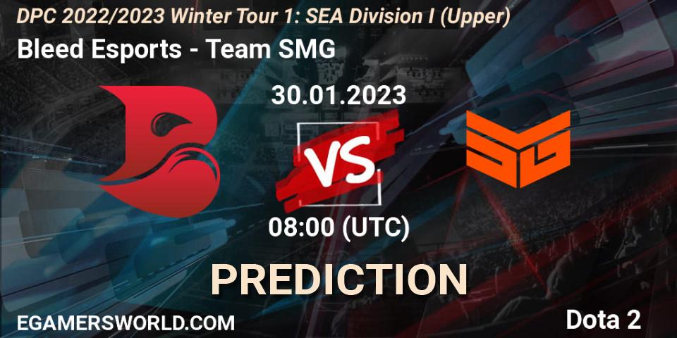 Bleed Esports - Team SMG: ennuste. 30.01.23, Dota 2, DPC 2022/2023 Winter Tour 1: SEA Division I (Upper)