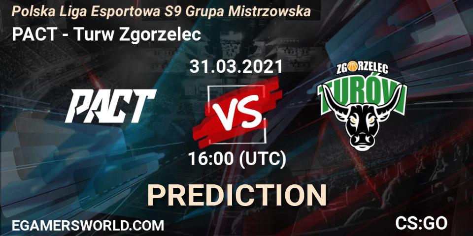 PACT - Turów Zgorzelec: ennuste. 31.03.2021 at 16:00, Counter-Strike (CS2), Polska Liga Esportowa S9 Grupa Mistrzowska