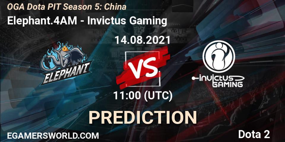 Elephant.4AM - Invictus Gaming: ennuste. 14.08.2021 at 10:08, Dota 2, OGA Dota PIT Season 5: China
