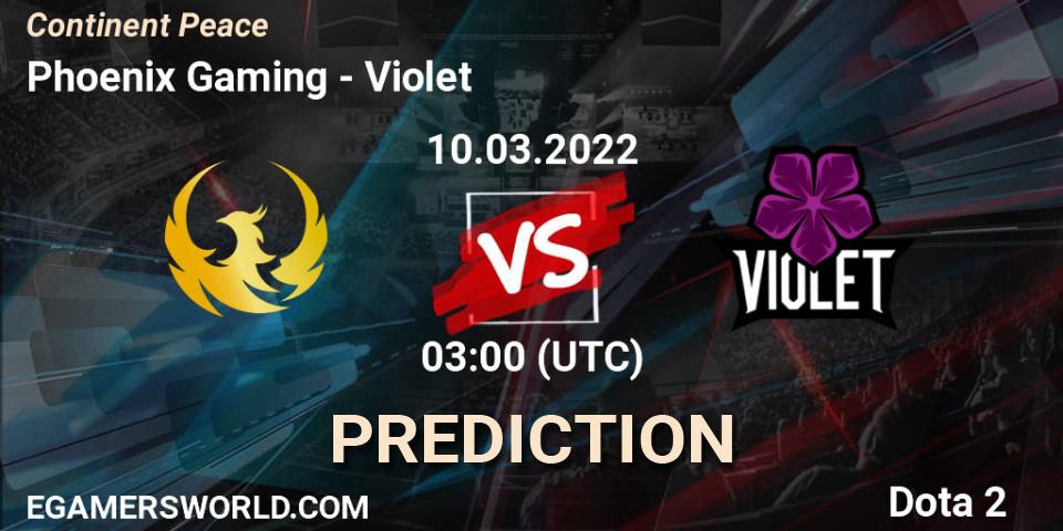 Phoenix Gaming - Violet: ennuste. 10.03.2022 at 04:16, Dota 2, Continent Peace