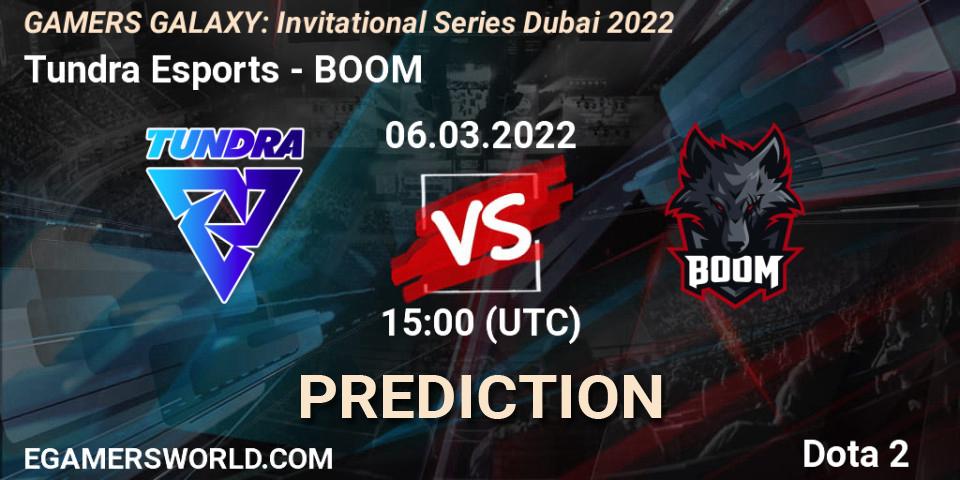 Tundra Esports - BOOM: ennuste. 06.03.2022 at 15:15, Dota 2, GAMERS GALAXY: Invitational Series Dubai 2022