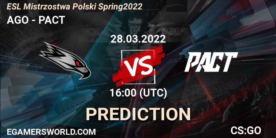 Forsaken - PACT: ennuste. 28.03.2022 at 16:00, Counter-Strike (CS2), ESL Mistrzostwa Polski Spring 2022