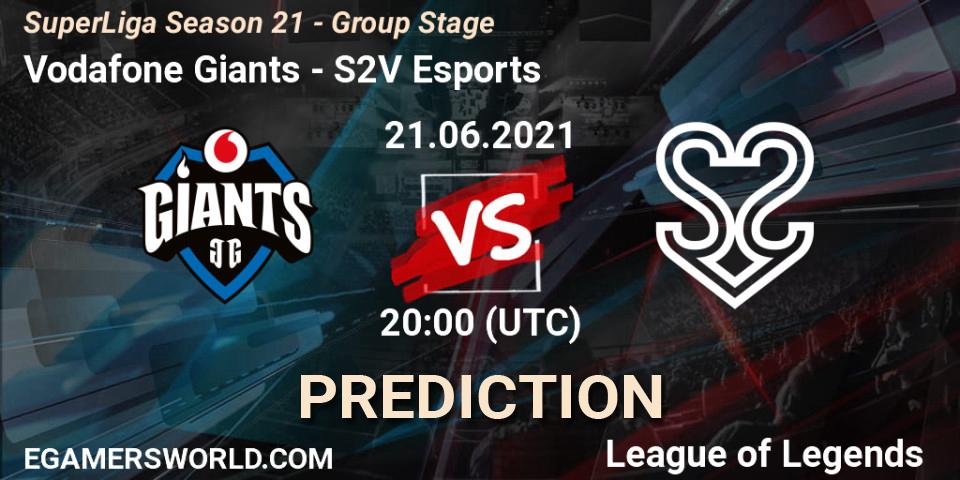 Vodafone Giants - S2V Esports: ennuste. 21.06.2021 at 18:00, LoL, SuperLiga Season 21 - Group Stage 
