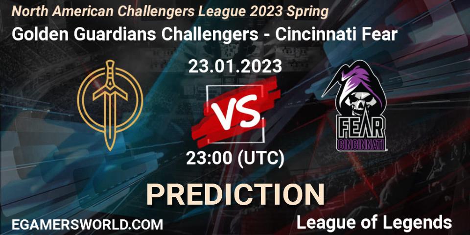 Golden Guardians Challengers - Cincinnati Fear: ennuste. 23.01.2023 at 23:00, LoL, NACL 2023 Spring - Group Stage