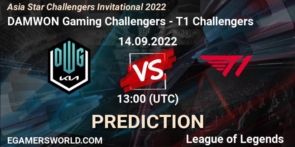 DAMWON Gaming Challengers - T1 Challengers: ennuste. 14.09.22, LoL, Asia Star Challengers Invitational 2022
