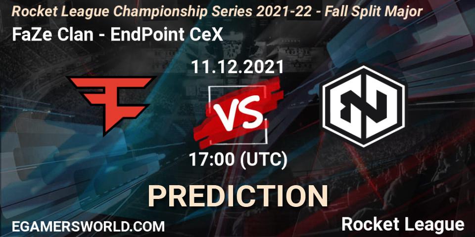 FaZe Clan - EndPoint CeX: ennuste. 11.12.21, Rocket League, RLCS 2021-22 - Fall Split Major