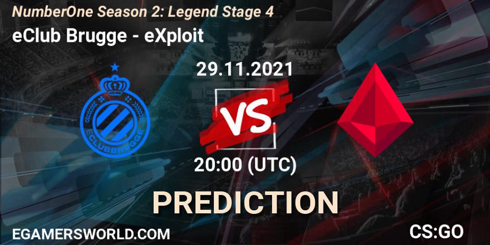 eClub Brugge - eXploit: ennuste. 29.11.2021 at 20:30, Counter-Strike (CS2), NumberOne Season 2: Legend Stage 4
