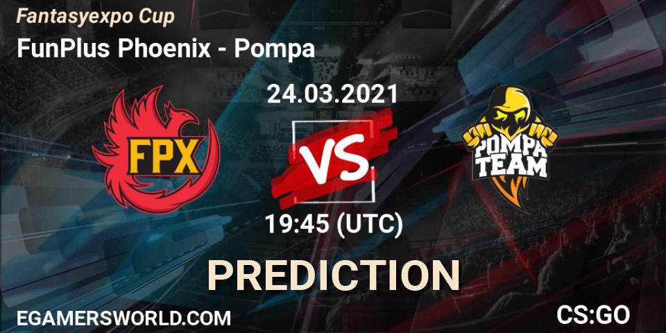 FunPlus Phoenix - Pompa: ennuste. 24.03.2021 at 19:45, Counter-Strike (CS2), Fantasyexpo Cup Spring 2021