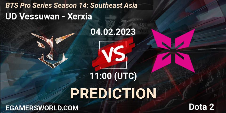 UD Vessuwan - Xerxia: ennuste. 04.02.23, Dota 2, BTS Pro Series Season 14: Southeast Asia