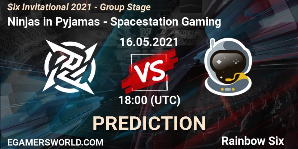 Ninjas in Pyjamas - Spacestation Gaming: ennuste. 16.05.2021 at 18:00, Rainbow Six, Six Invitational 2021 - Group Stage