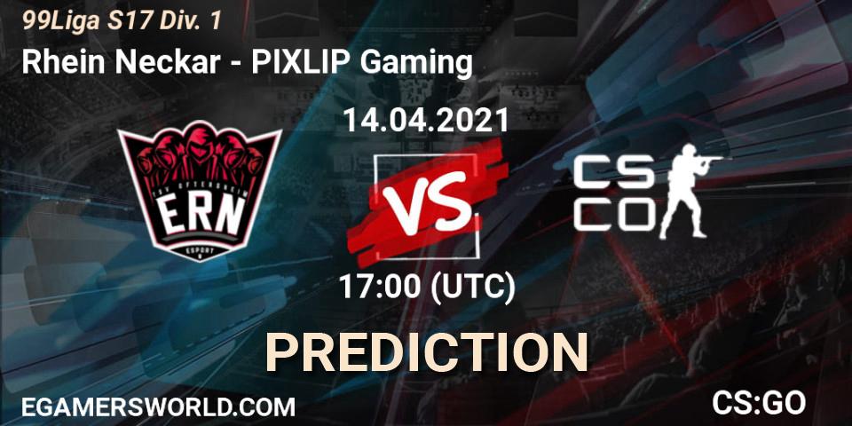 Rhein Neckar - PIXLIP Gaming: ennuste. 26.05.2021 at 17:00, Counter-Strike (CS2), 99Liga S17 Div. 1